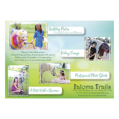 Postcard for Paloma Trails by Page by Page Graphic Design, LLC