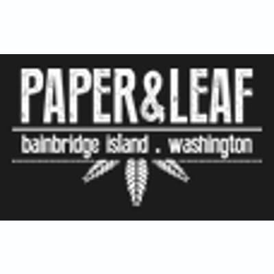 PAPER AND LEAF LOGO BAINBRIDGE ISLAND