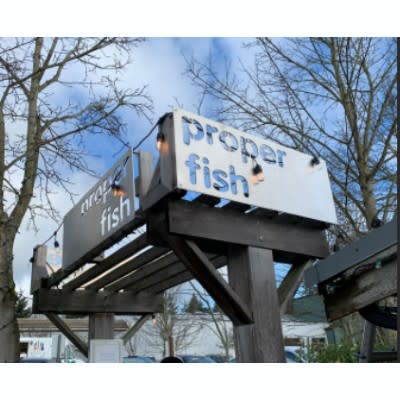 PROPER FISH LOGO BAINBRIDGE ISLAND