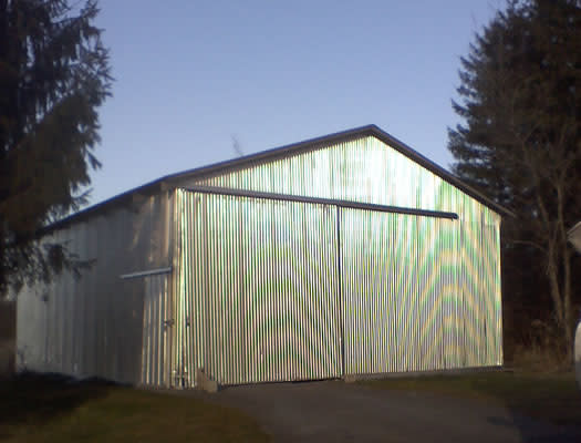 Metal Building After Painting