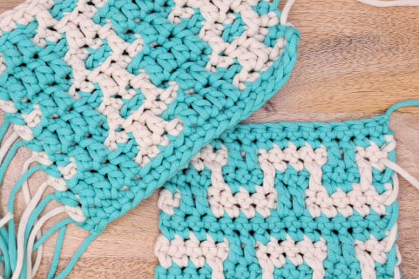 tunisian crochet swatch