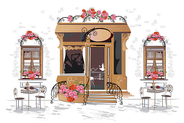 french cafe illustration