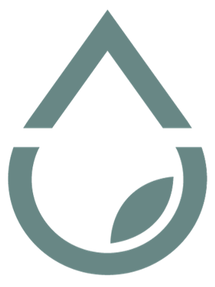 Triangle Environmental Health Initiative Logo is a waterdrop with a seed inside