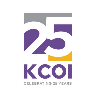 KCOI 25th year logo