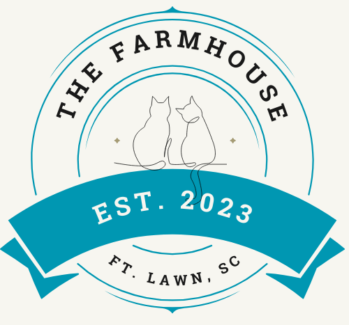 Logo with two cats for The Farmhouse in Ft. Lawn, SC