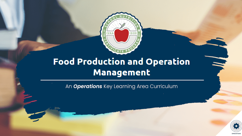 Food Production and Operation Management