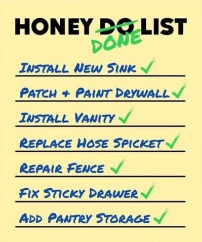 Honey Do List DONE