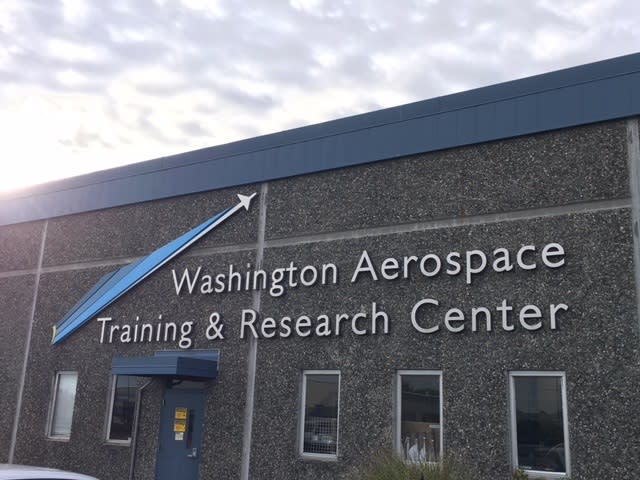 Front of the Washington Aerospace Training & Research Center Building