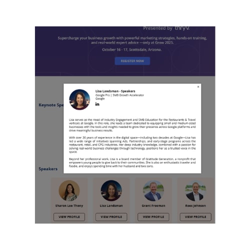 Guest Speakers | Google at Grow 2025 presented by Thryv