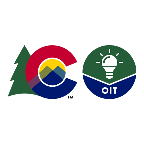 OIT's official emblem (the Colorado "C" and a green and blue circle with a light bulb and OIT)