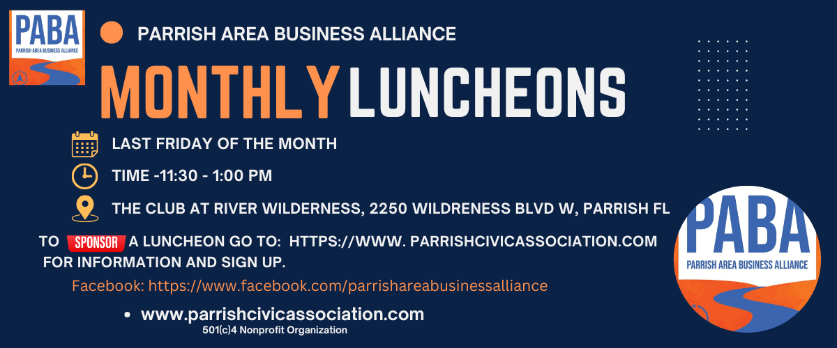 Parrish Area Business Alliance Luncheon & Networking