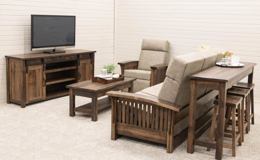 Mission Reclining Sofa & Recliner with Wood Arms