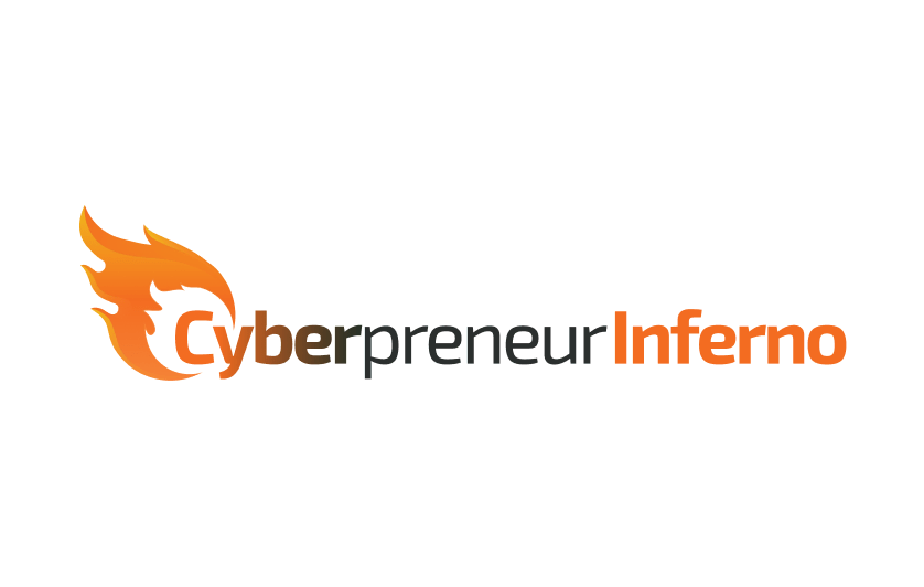 Cyberpreneur Inferno Logo with a flame over the CY