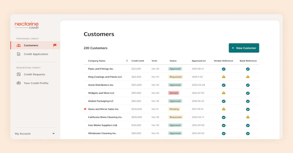 Nectarine Credit is a credit application management software provider