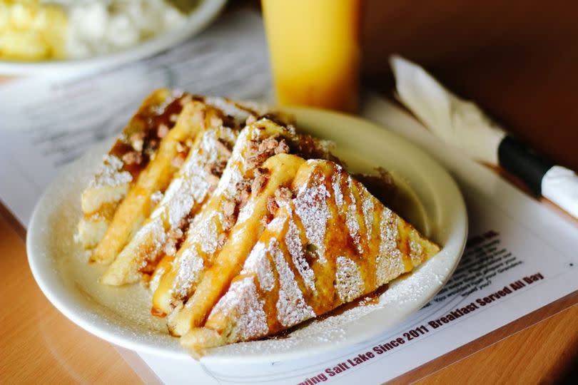 Caramel Pecan Stuffed French Toast