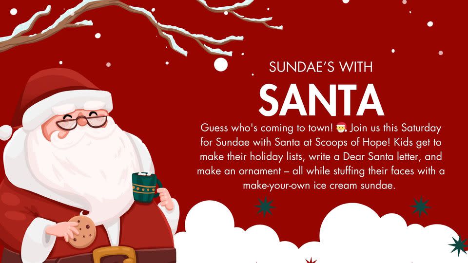 SUNDAE'S WITH SANTA