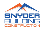 Snyder Building Construction Logo - Orange & Blue Triangles