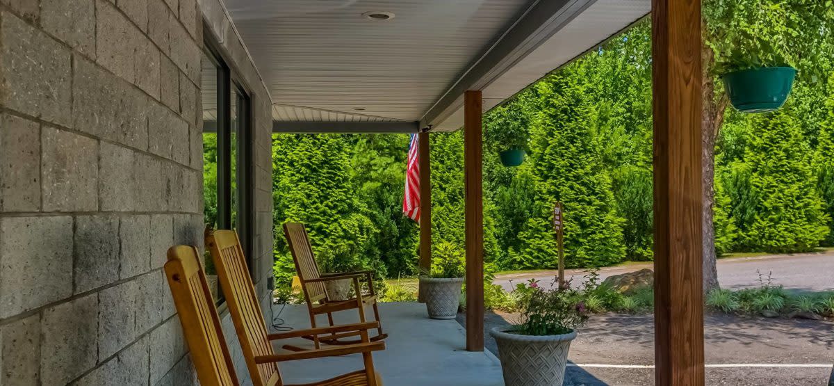 Porch view at The Great Outdoors RV Resort