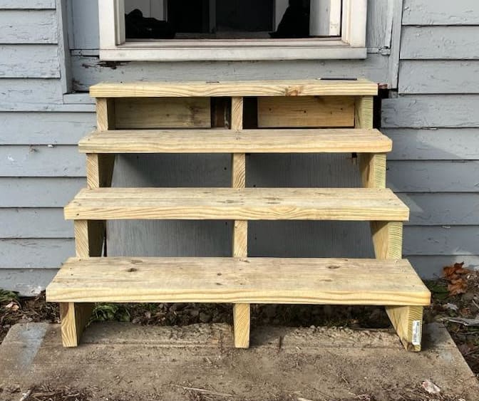 Wooden Front Steps