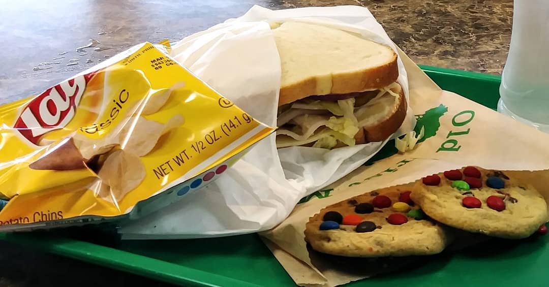 Sandwich, Cookies, and Chips Meal