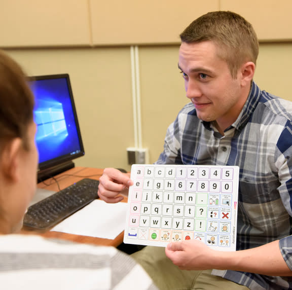 student using lite tech