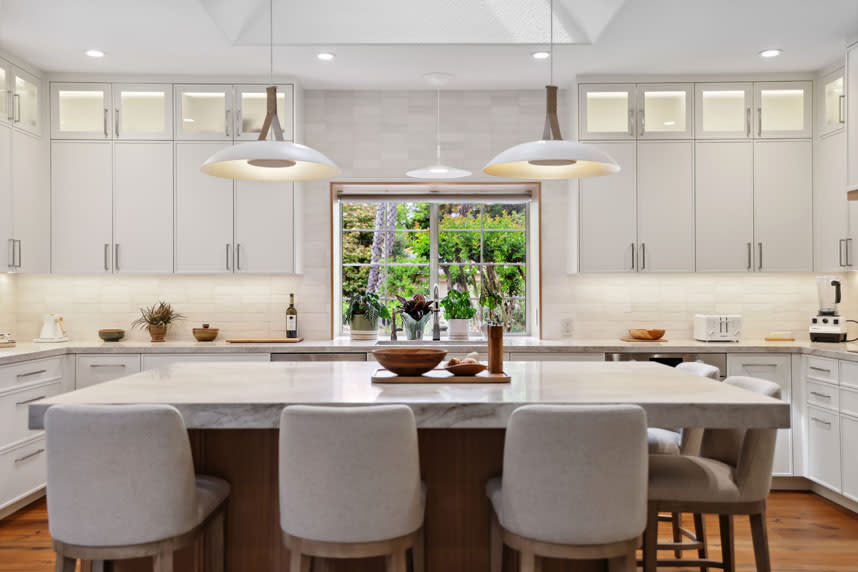 Full home remodel project in Davis, CA featuring custom cabinets and various smart features like pantry rollouts.