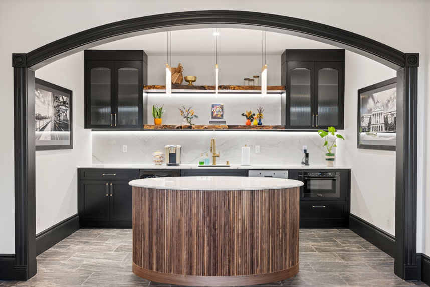 Historic property remodel project in Auburn, CA featuring various custom cabinet designs.
