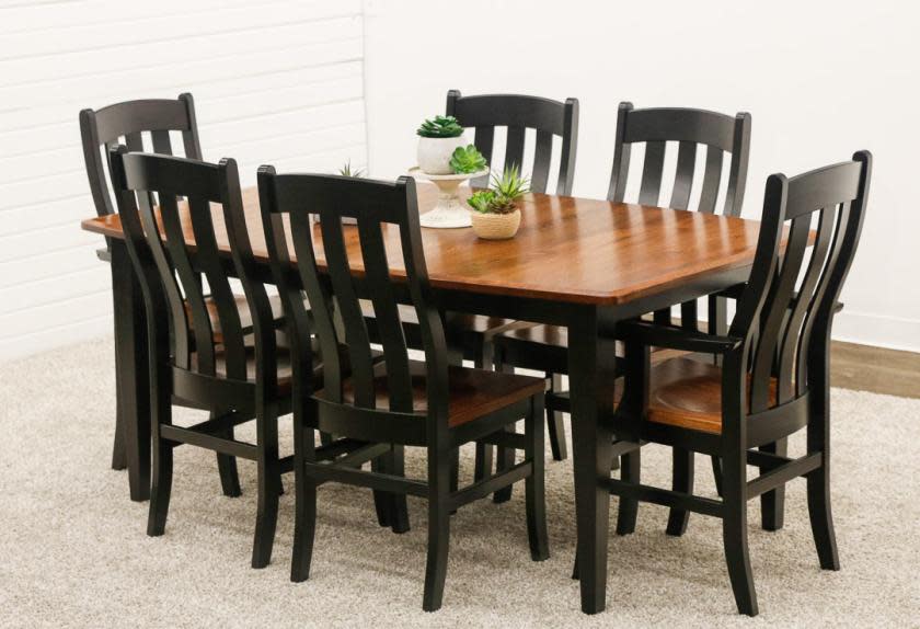 Classic Shaker Amish Dining Set in Maple & Elm Wood