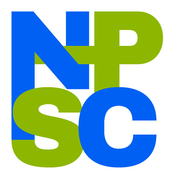 Non-Profit Software Corporation Logo, in shades of blue and green