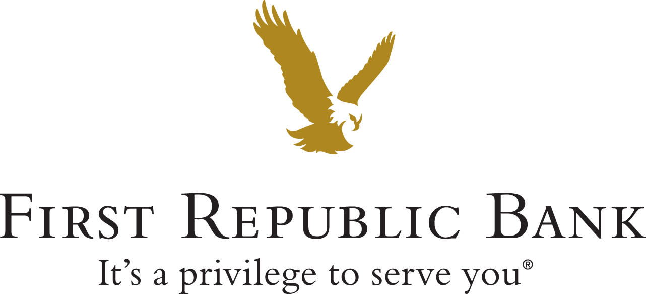 gold eagle above First republic Bank It's a privilege to serve you