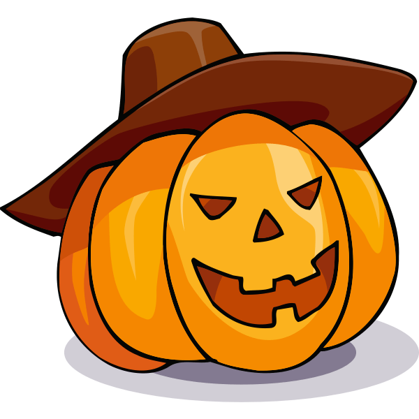 Pumpkin with hat