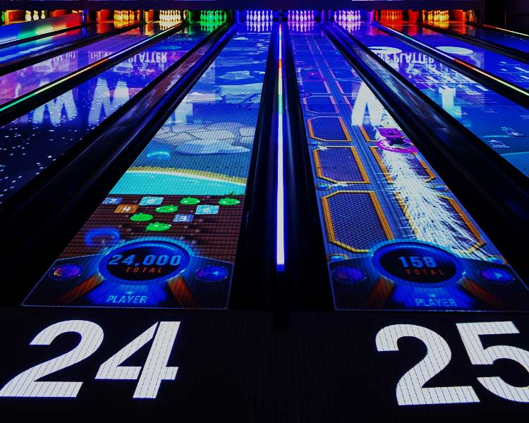 Image of SPARK Interactive Experience on the VIP Suite Bowling Lanes
