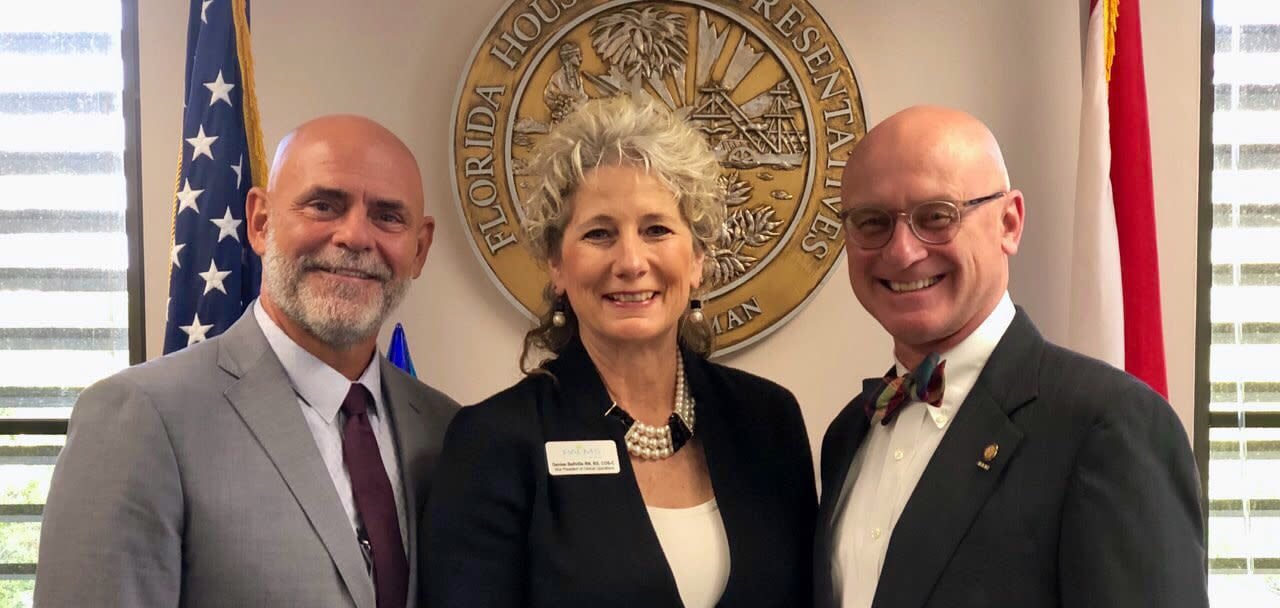 Home Care Day advocates with Representative Cary Pigman (right)