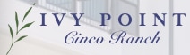 Exterior view of Ivy Point Cinco Ranch, a 55+ apartment community with modern design and landscaped grounds.