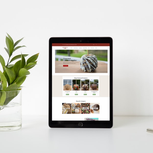 Website Design Project for Heather's Gourmet Caramel Apples
