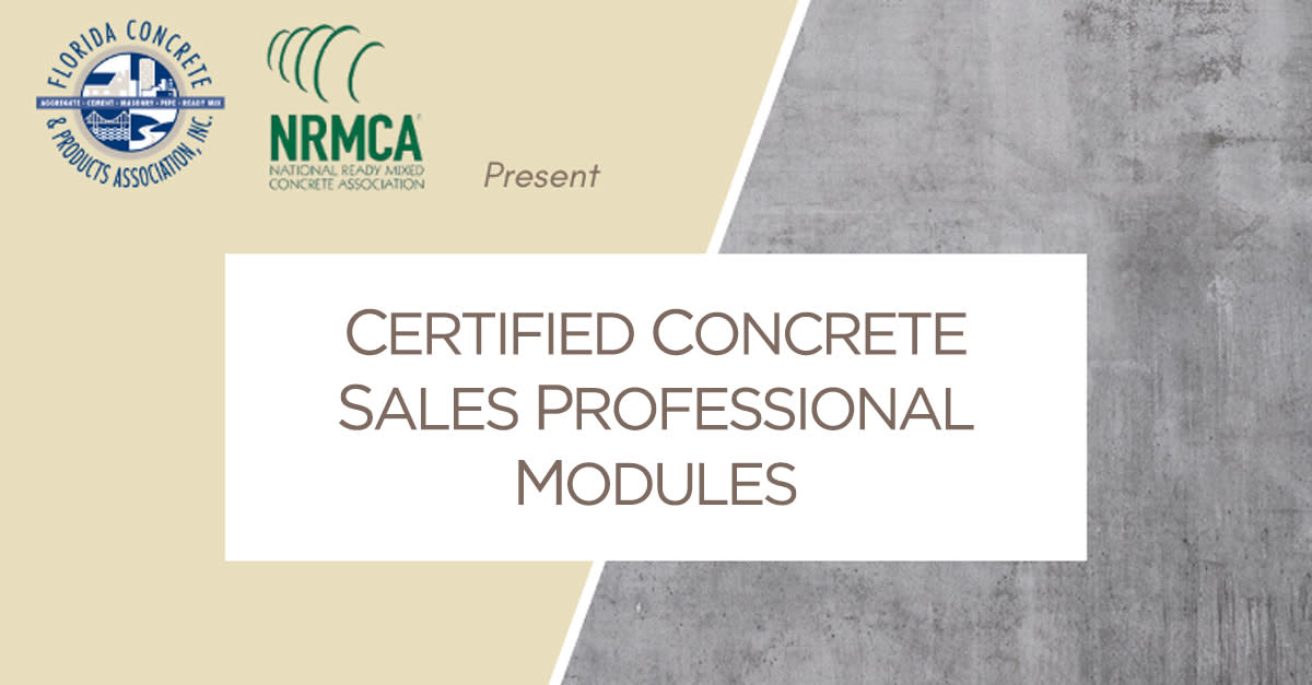 Certified Concrete Sales Professional Modules 2025