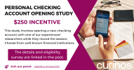 $250 | Checking Account Opening Study