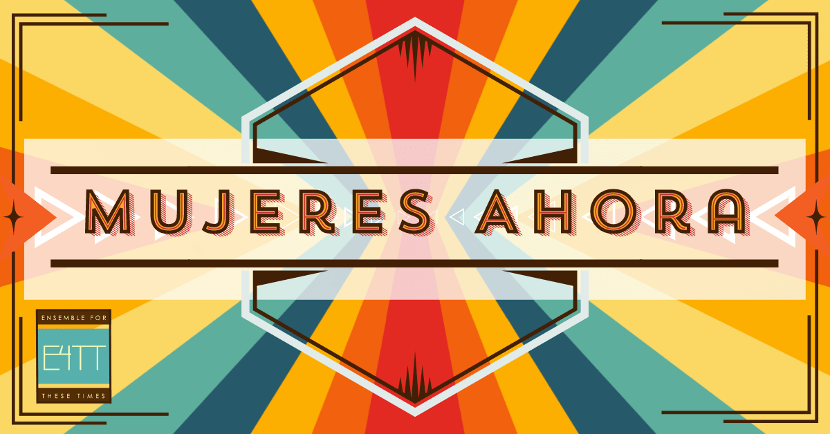 rays of red, orange, green, and yellow with the title of the concert in the middle.