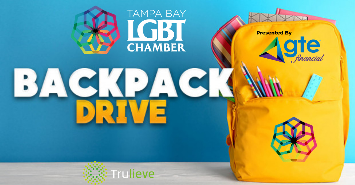 backpack drive, backpack, GTE, LGBT, LGBT Chamber, Back to school