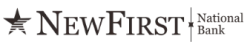 Logo of NewFirst National Bank, a Texas-based community bank offering personal and business banking, loans, and financial ser