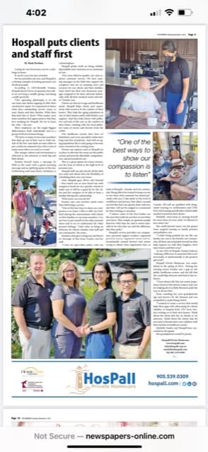 Private in home care