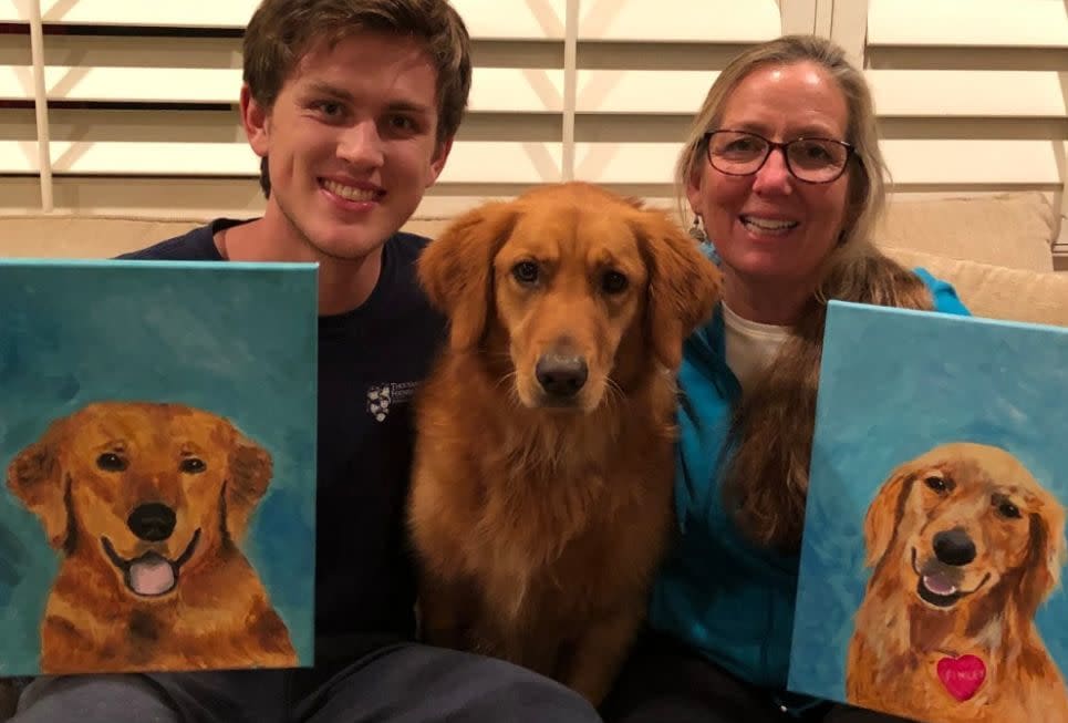 Awesome pet portraits for a loved golden retriever