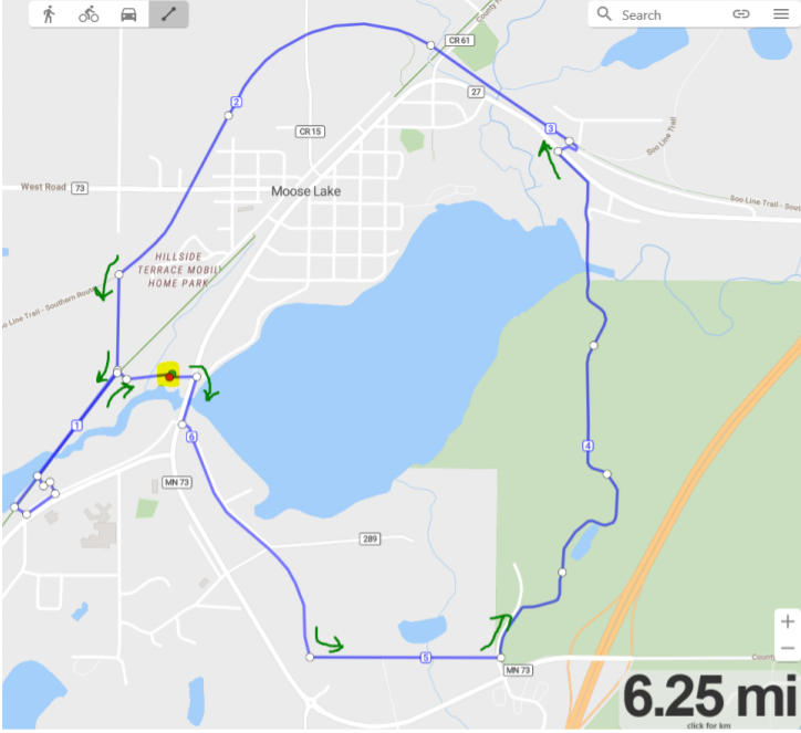 Map of the race