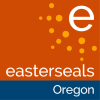 Easterseals Oregon Logo - white text reads "easterseals Oregon" against an orange and navy background.