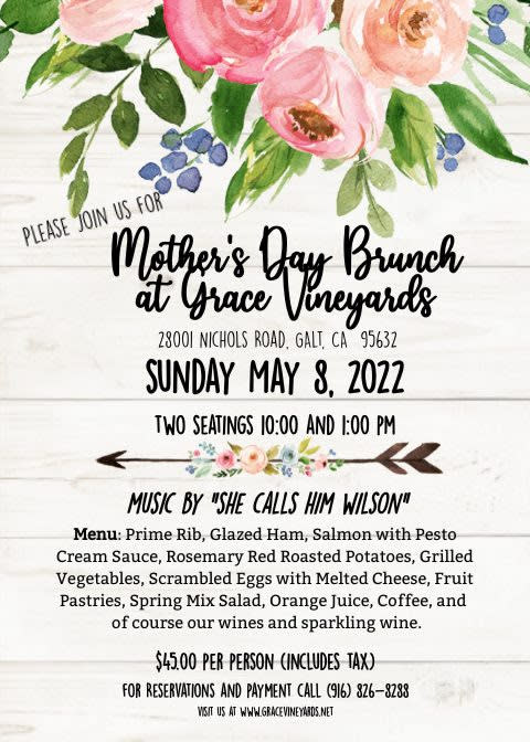 Mother's Day Brunch at Grace Vineyards