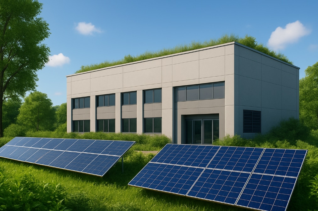 an ai-generated rendering of a gree data center