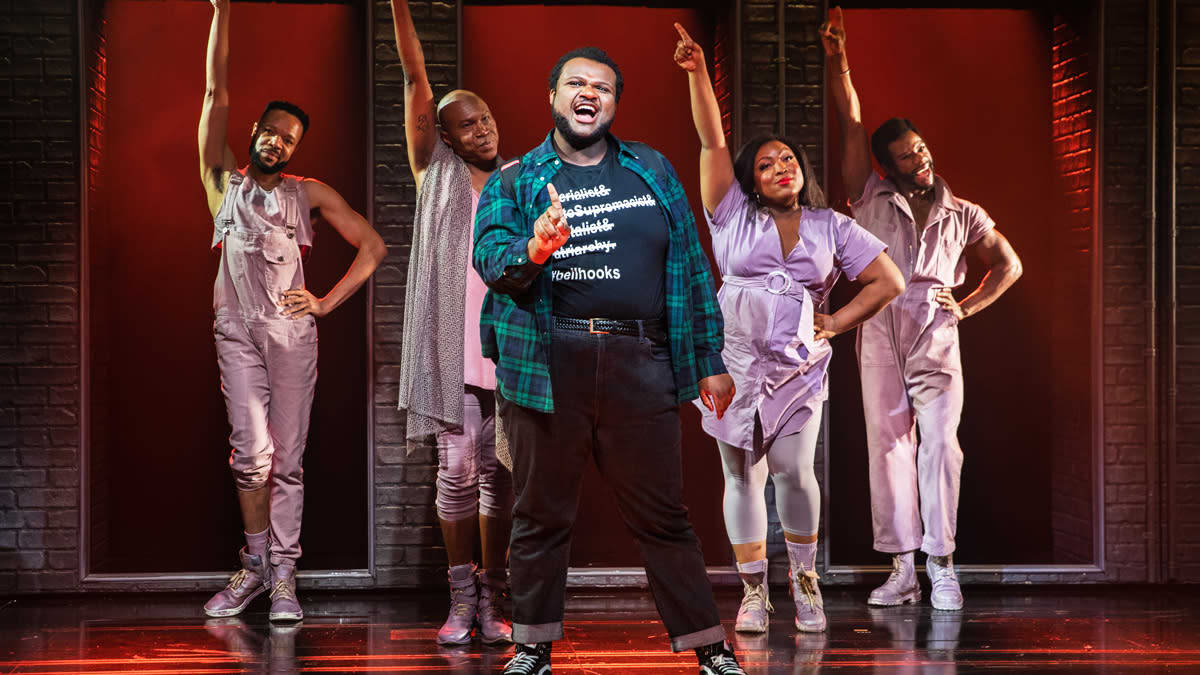 The cast of A STRANGE LOOP poses fiercely