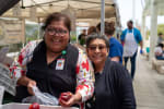 Natividad’s Martina Hernandez and Patricia Munoz enjoy a day at the Natividad Farmers’ Market.
