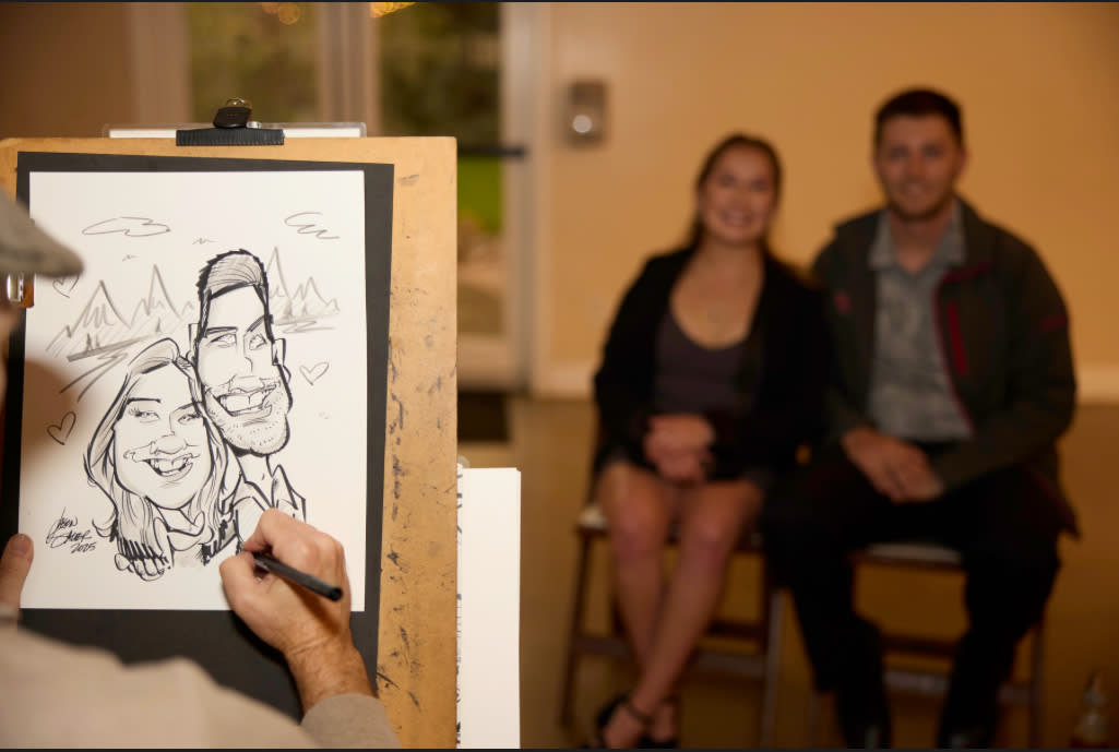 Live Wedding Caricature by Colorado Caricature Artist Jason Sauer