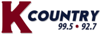 Number 1 for Country, 99.5 92.7, K Country